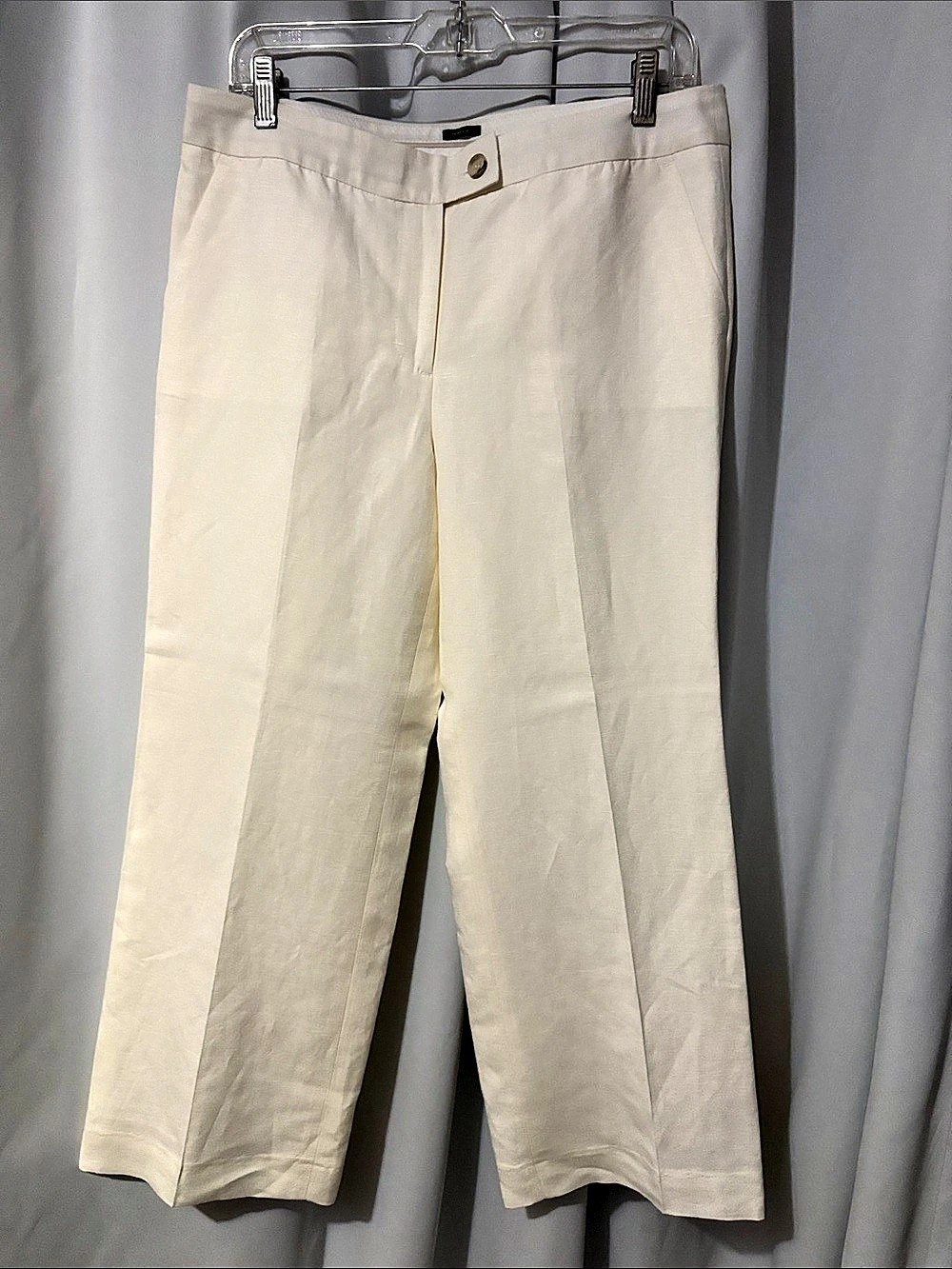 Talbots Heritage Linen Blend Straight Leg Pants Size 10P Like New